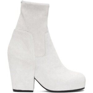 Random Identities Suede Boots Size 41 US 11 Womens White